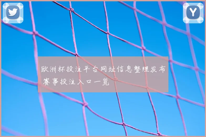 欧洲杯投注平台网址信息整理发布 赛事投注入口一览